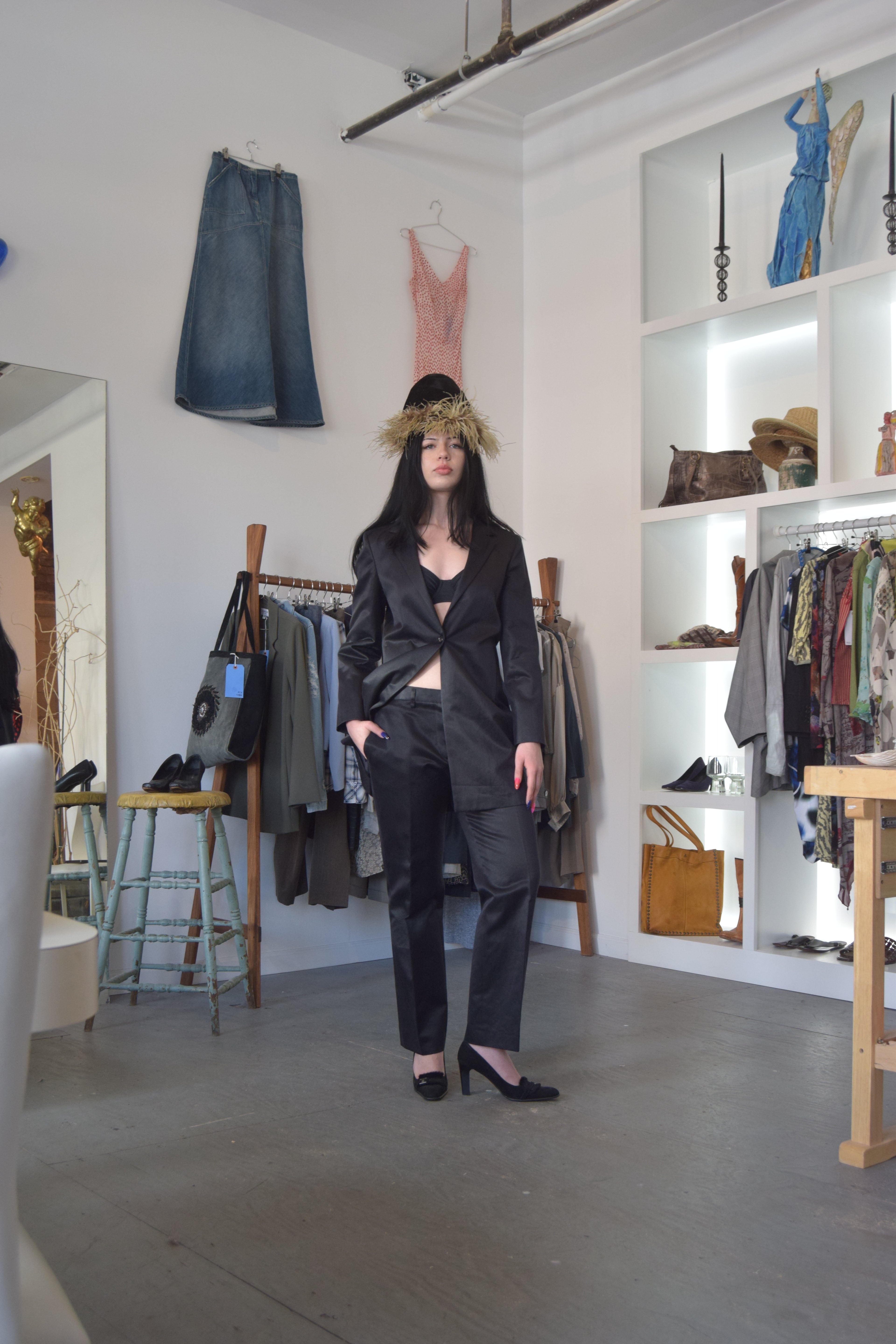 JIL SANDER MID LENGTH BLACK BLAZER
