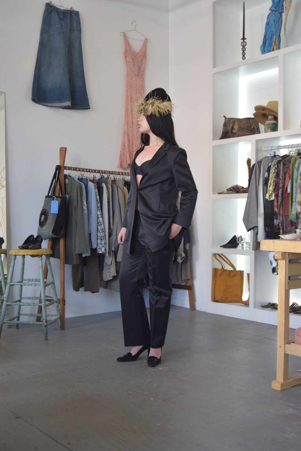 JIL SANDER MID LENGTH BLACK BLAZER