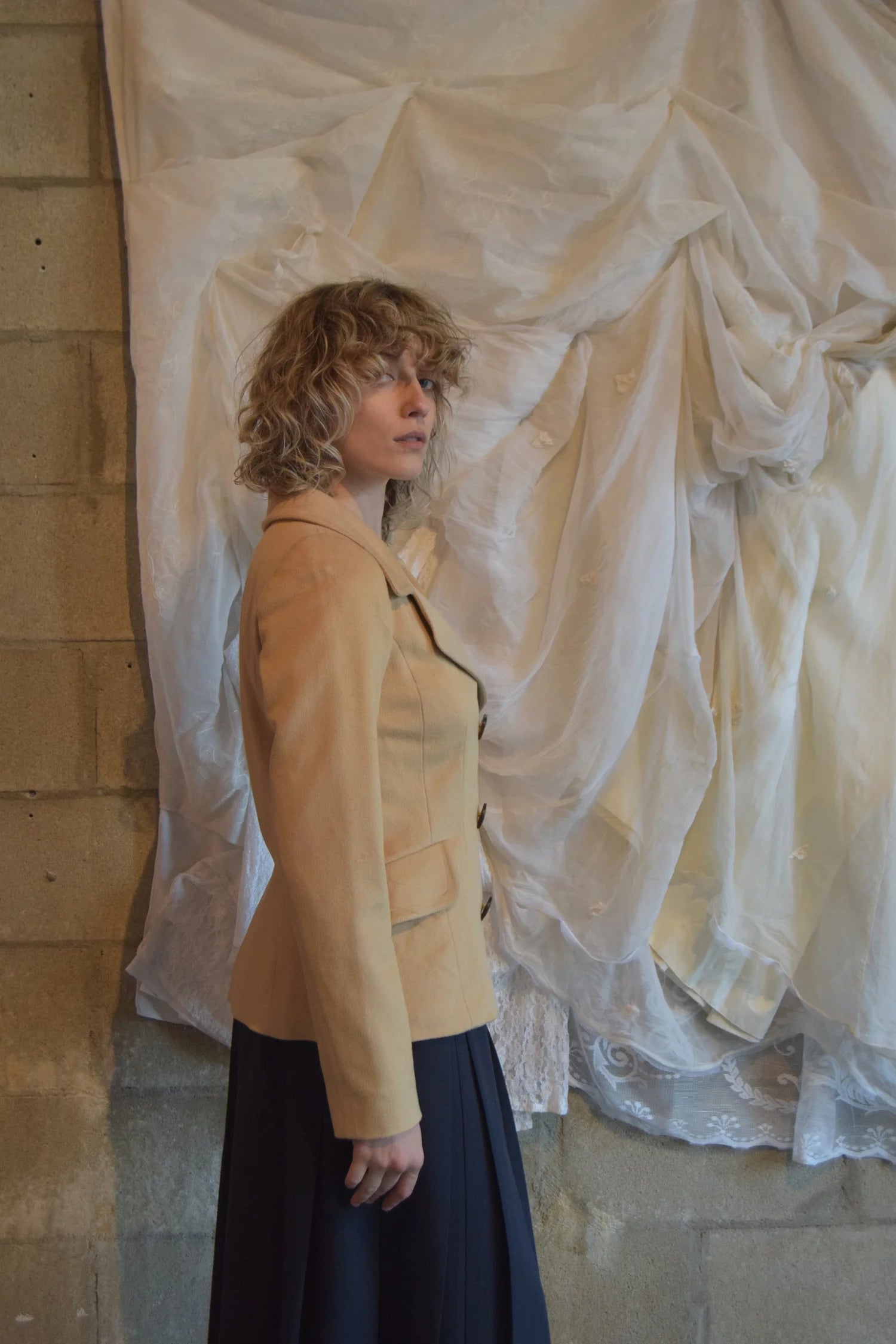 STYLE PARIS TAN WOOL + CASHMERE JACKET
