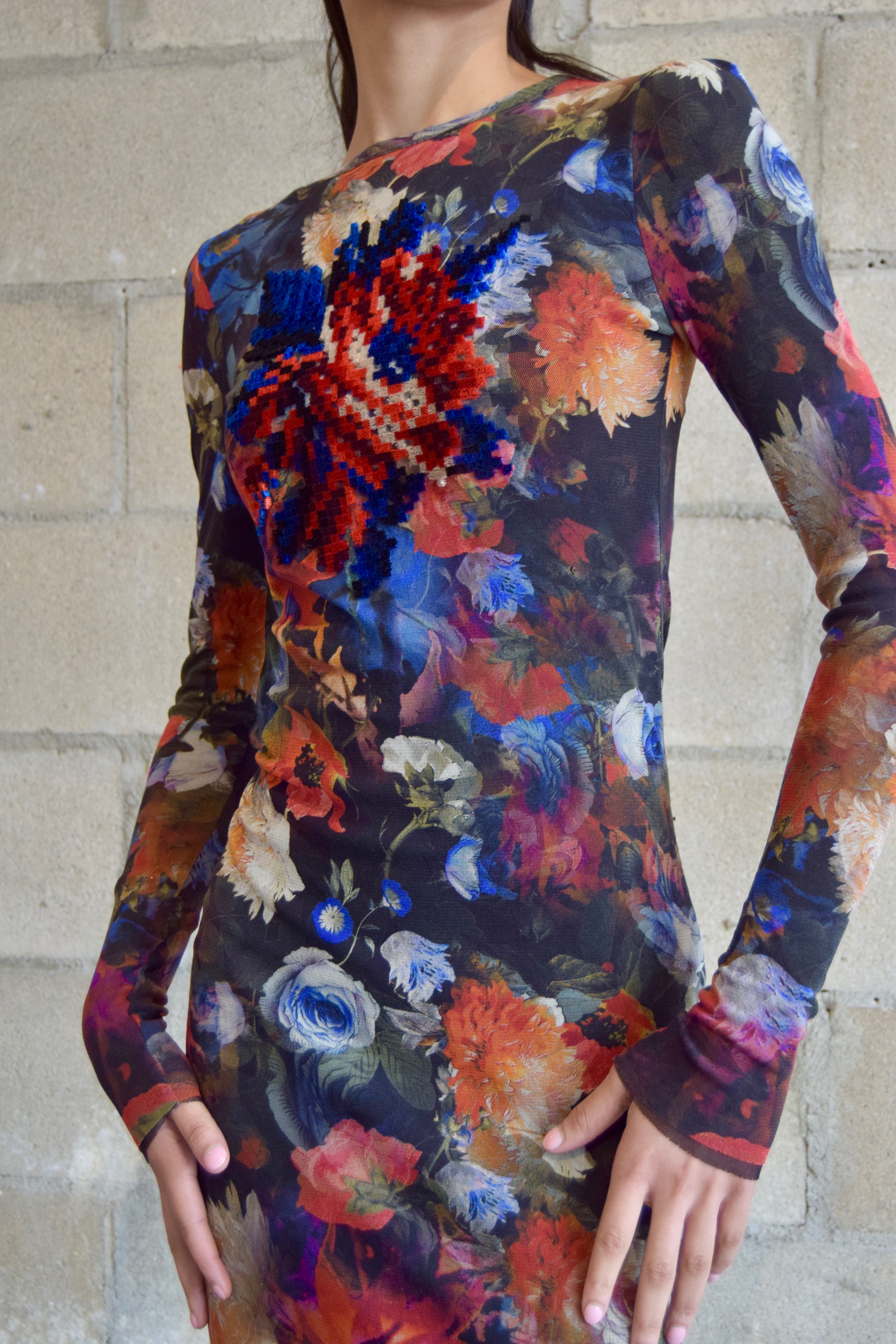FUZZI FLORAL BODY DRESS