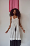 ANTROHOPOLOGIE CUT OUT SLEEVELESS BUTTON DOWN TOP