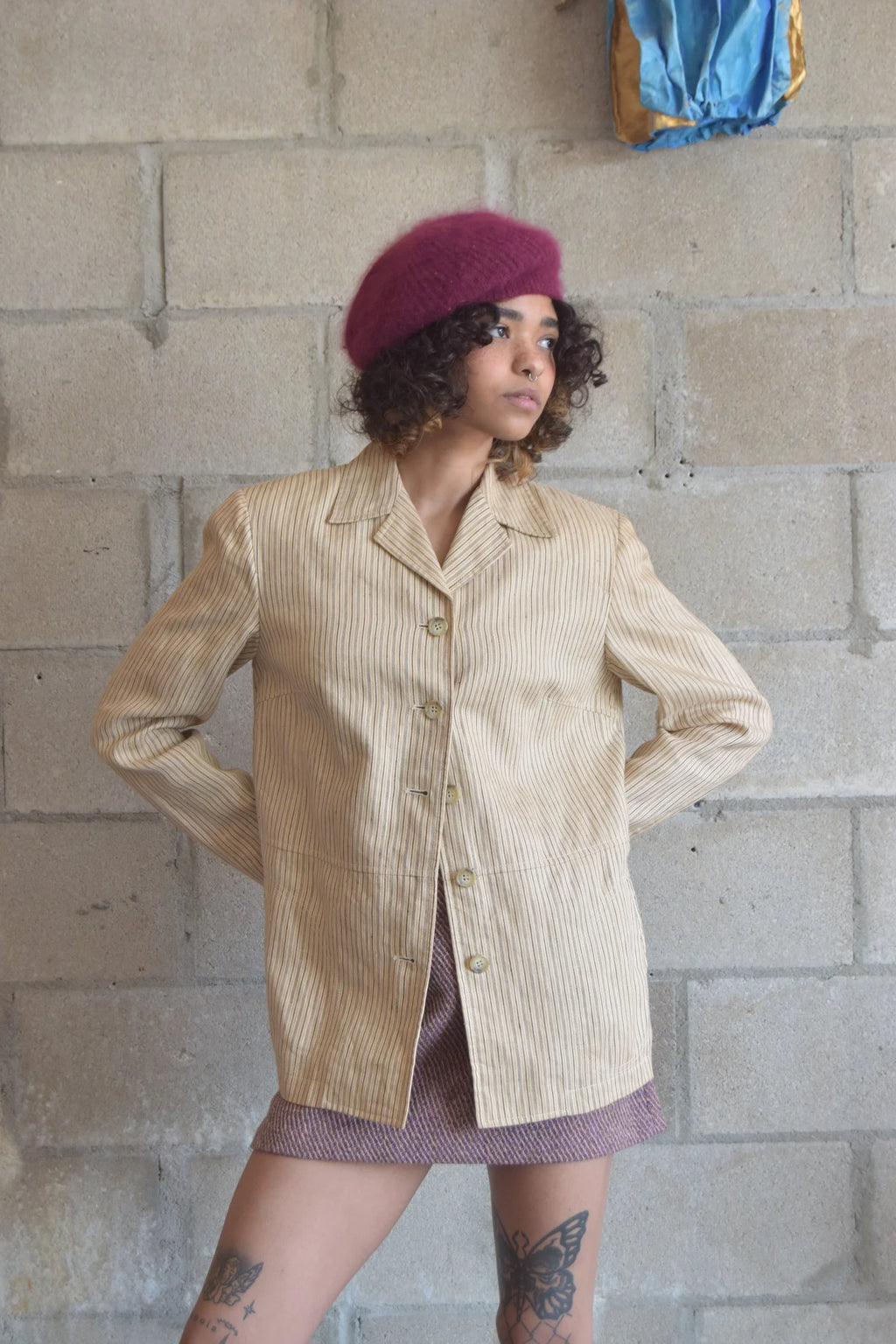 EMANUEL UNGARO LINEN BLAZER