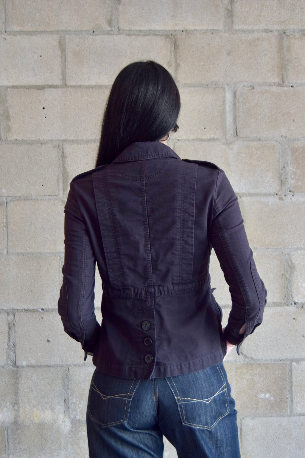 MARC JACOBS BLACK DENIM UTILITY JACKET