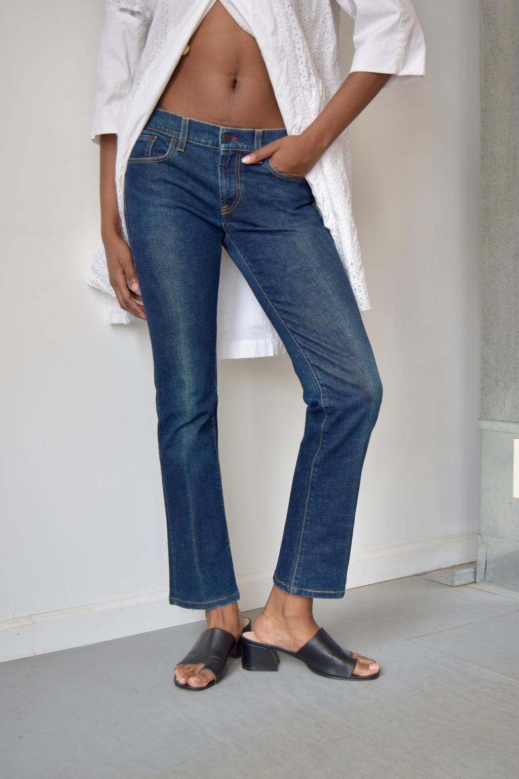 RALPH LAUREN DARK WASH STRAIGHT LEG JEANS