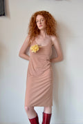 BECKY BISOULIS CLASSIC NUDE CAMI SLIP DRESS