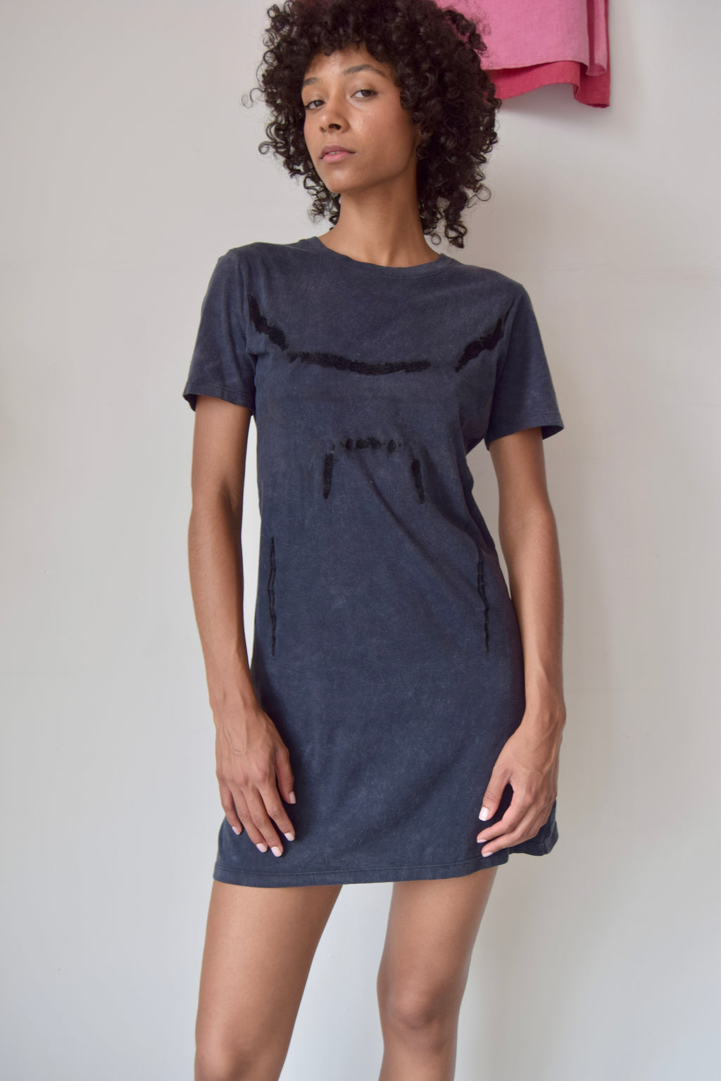 THEYSKENS GREY COTTON T SHIRT DRESS