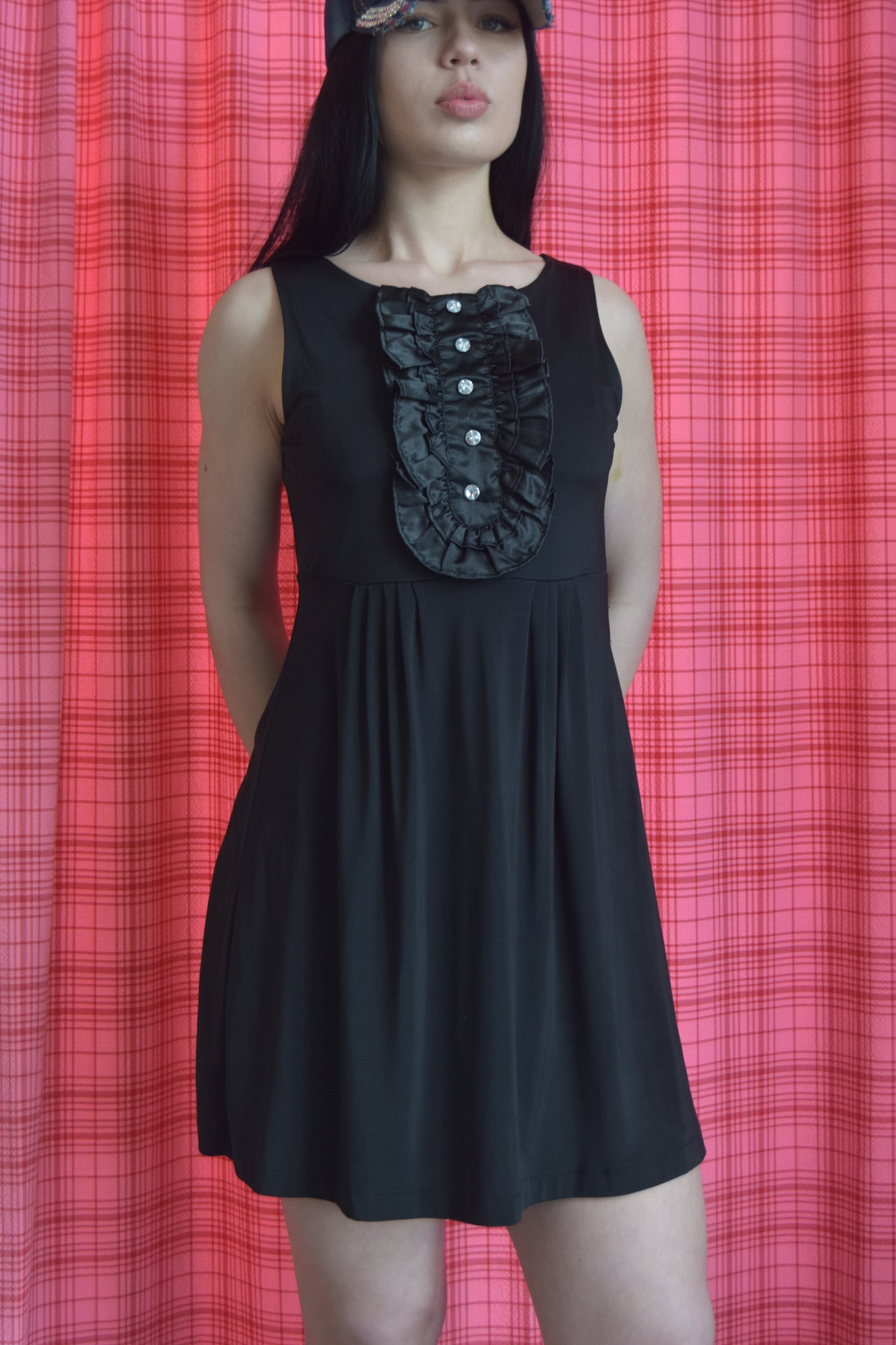 baby phat dress Long Sleeve Mini With Lace Up Back Detail size features are One-Shoulder Mini Dress in Newspaper