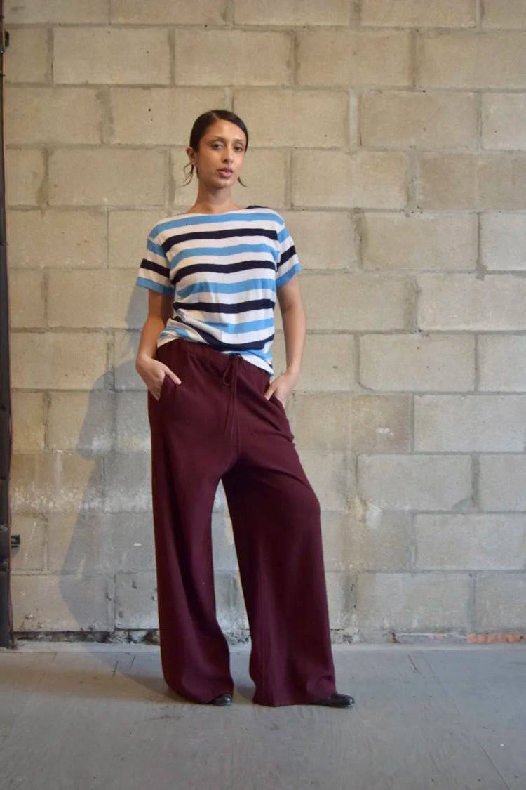 FRENCH COLLECTION MULTI BLUE STRIPED TEE