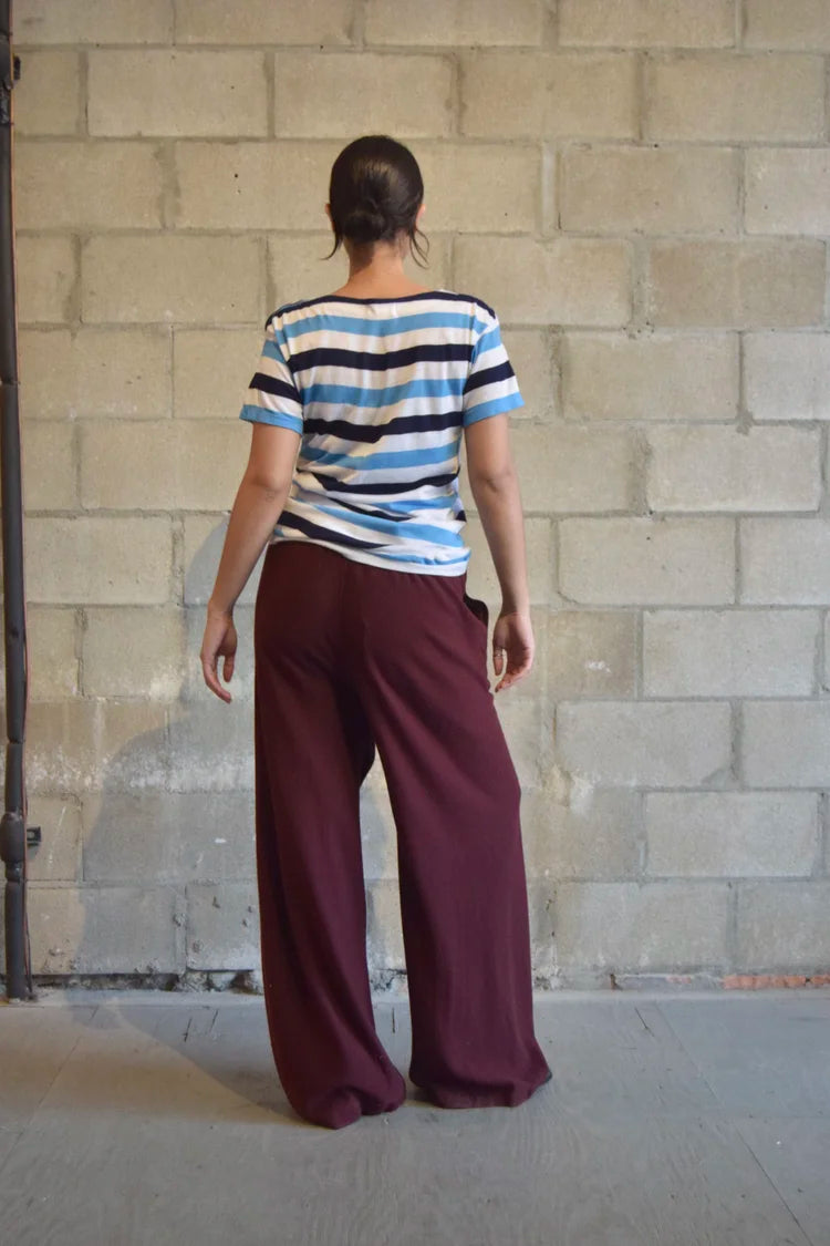 FRENCH COLLECTION MULTI BLUE STRIPED TEE