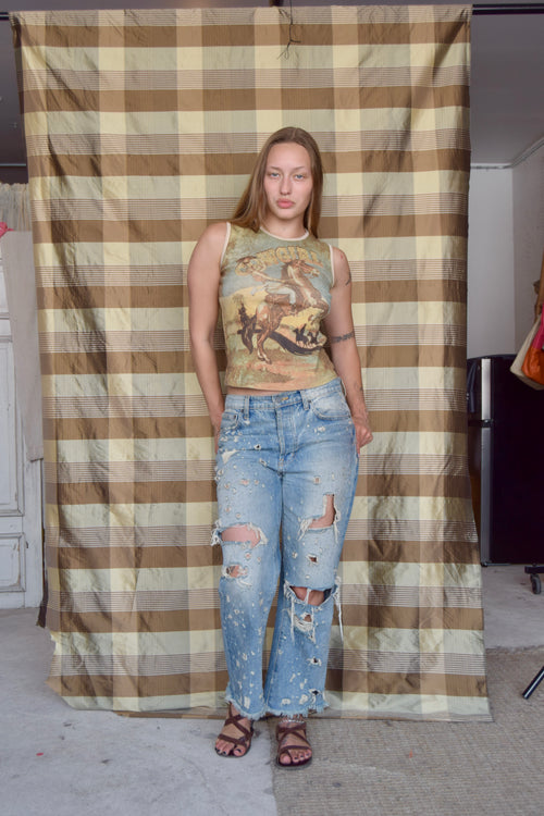 CARMAR DISTRESSED LIGHTWASH JEANS