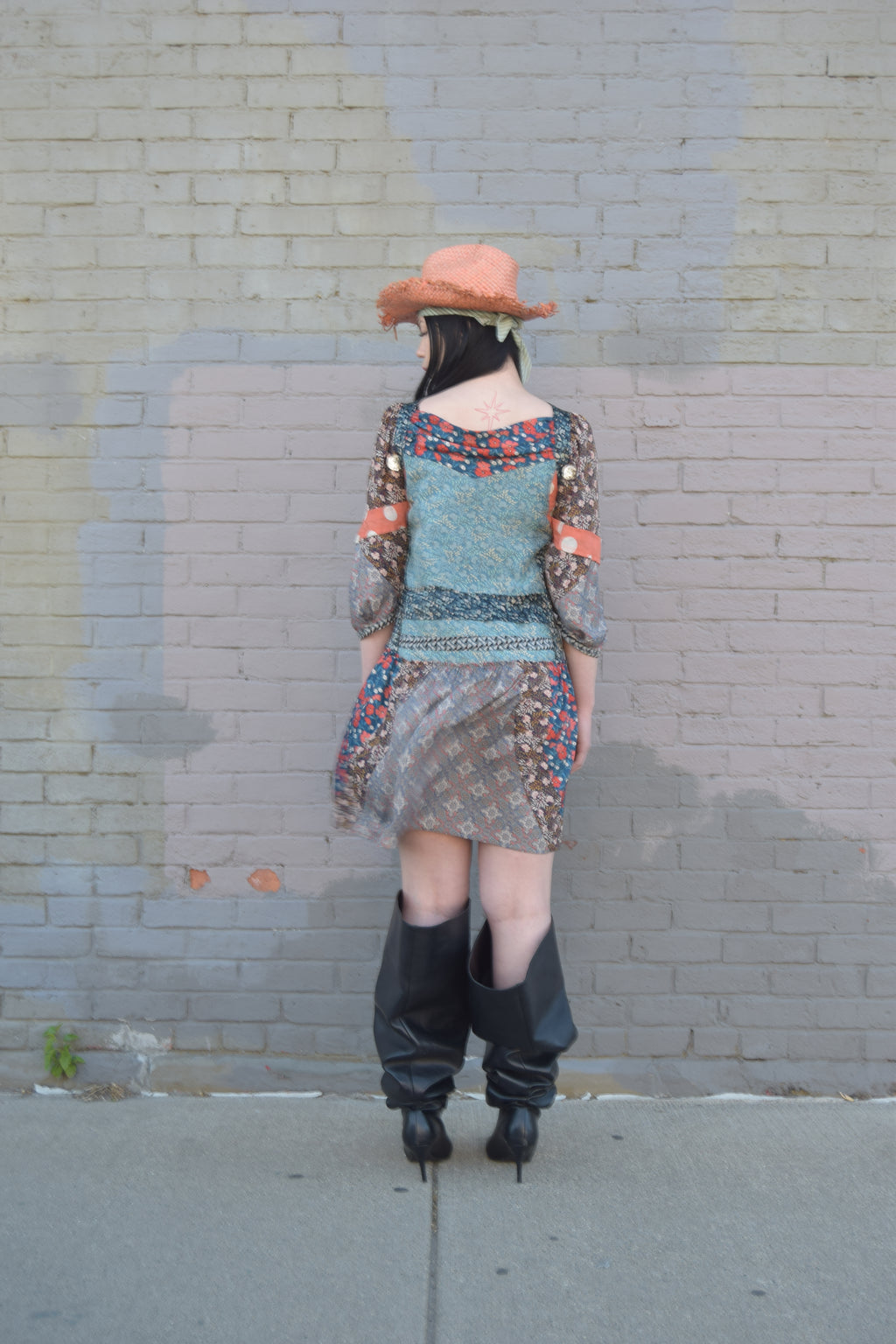 MARC BY MARC JACOBS SILK MULTIPATTERNED PRARIE DRESS WITH