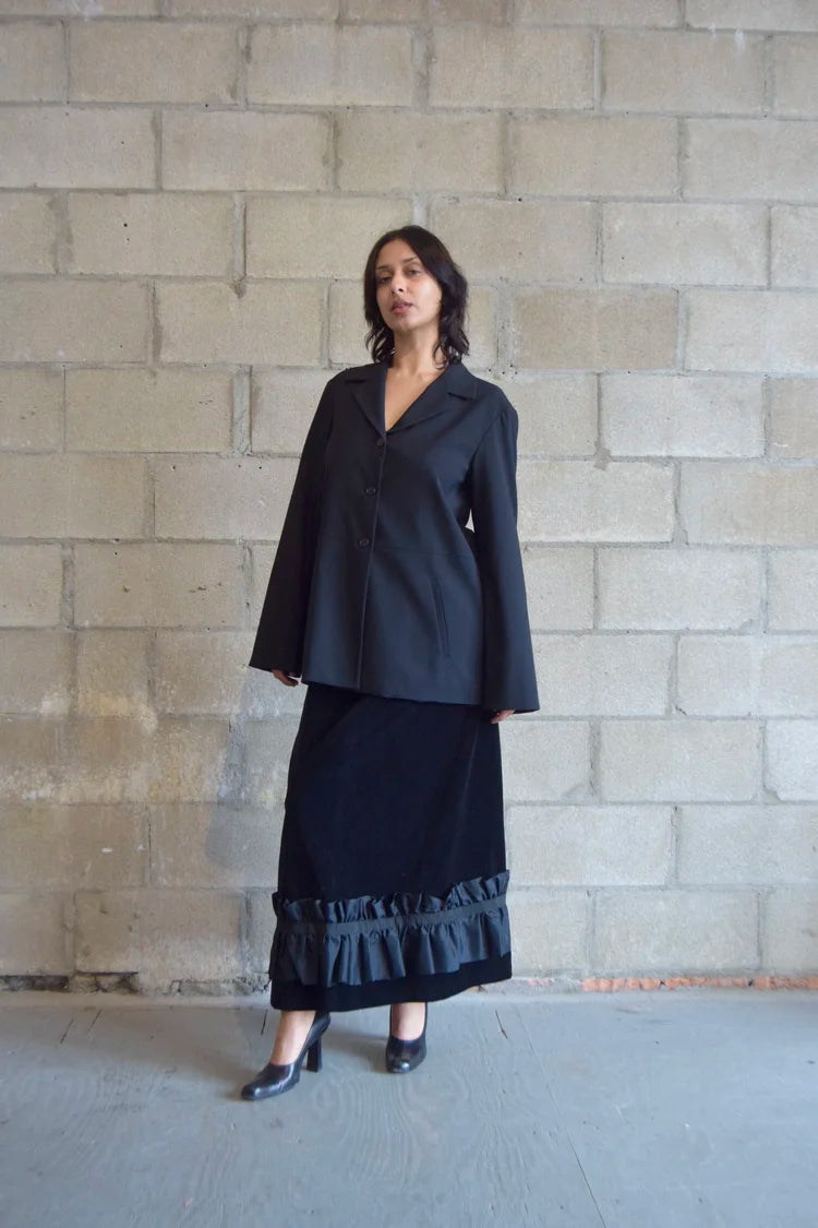 EMANUEL UNGARO WOOL BLACK BLAZER