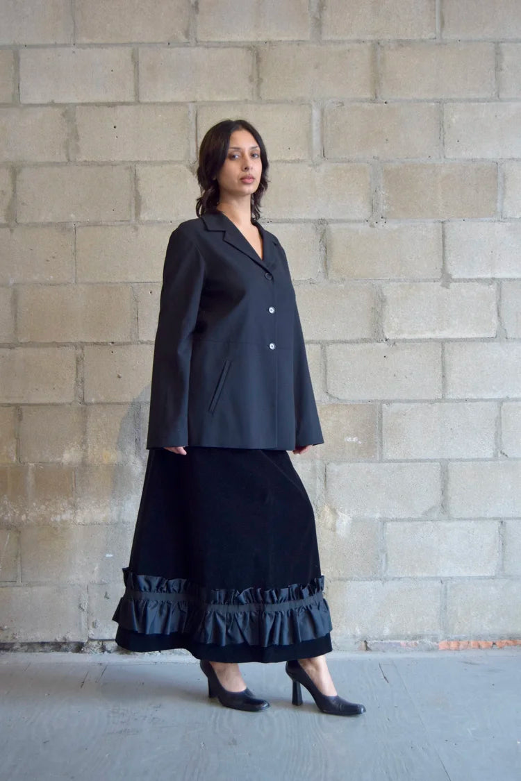 EMANUEL UNGARO WOOL BLACK BLAZER