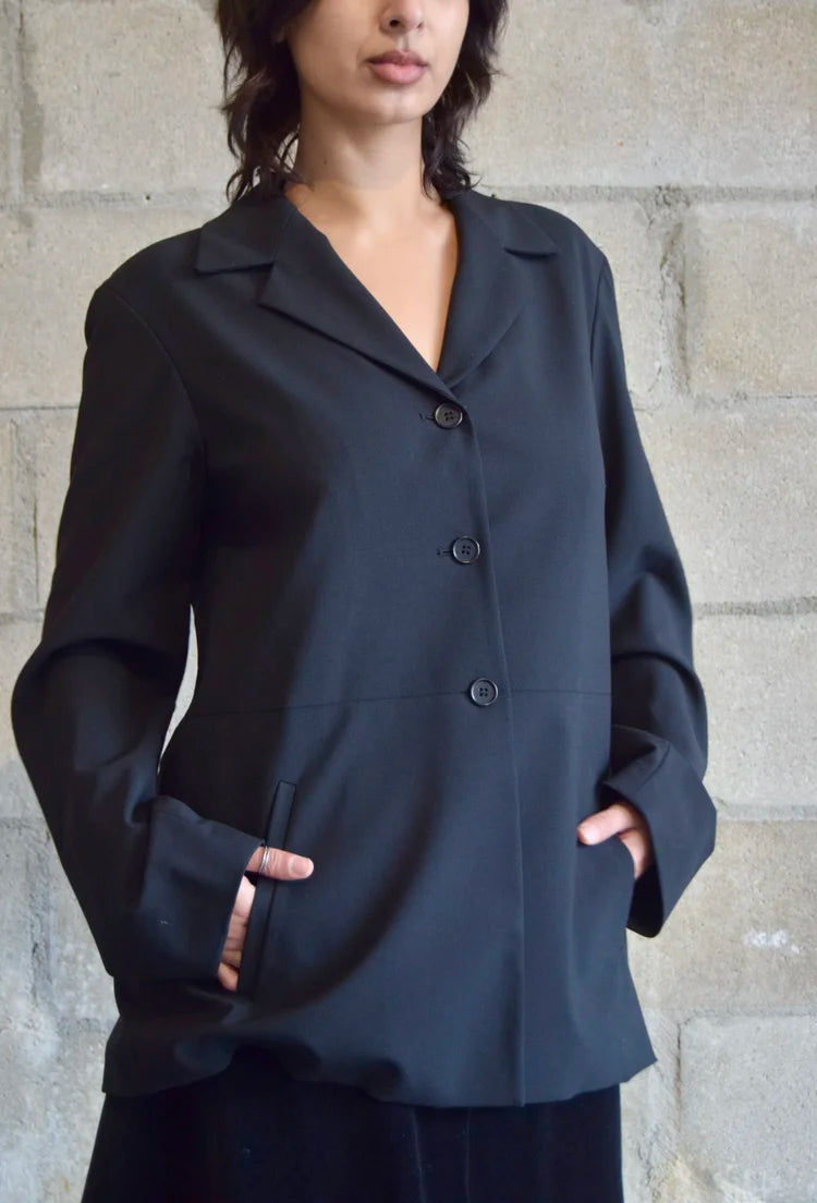 EMANUEL UNGARO WOOL BLACK BLAZER
