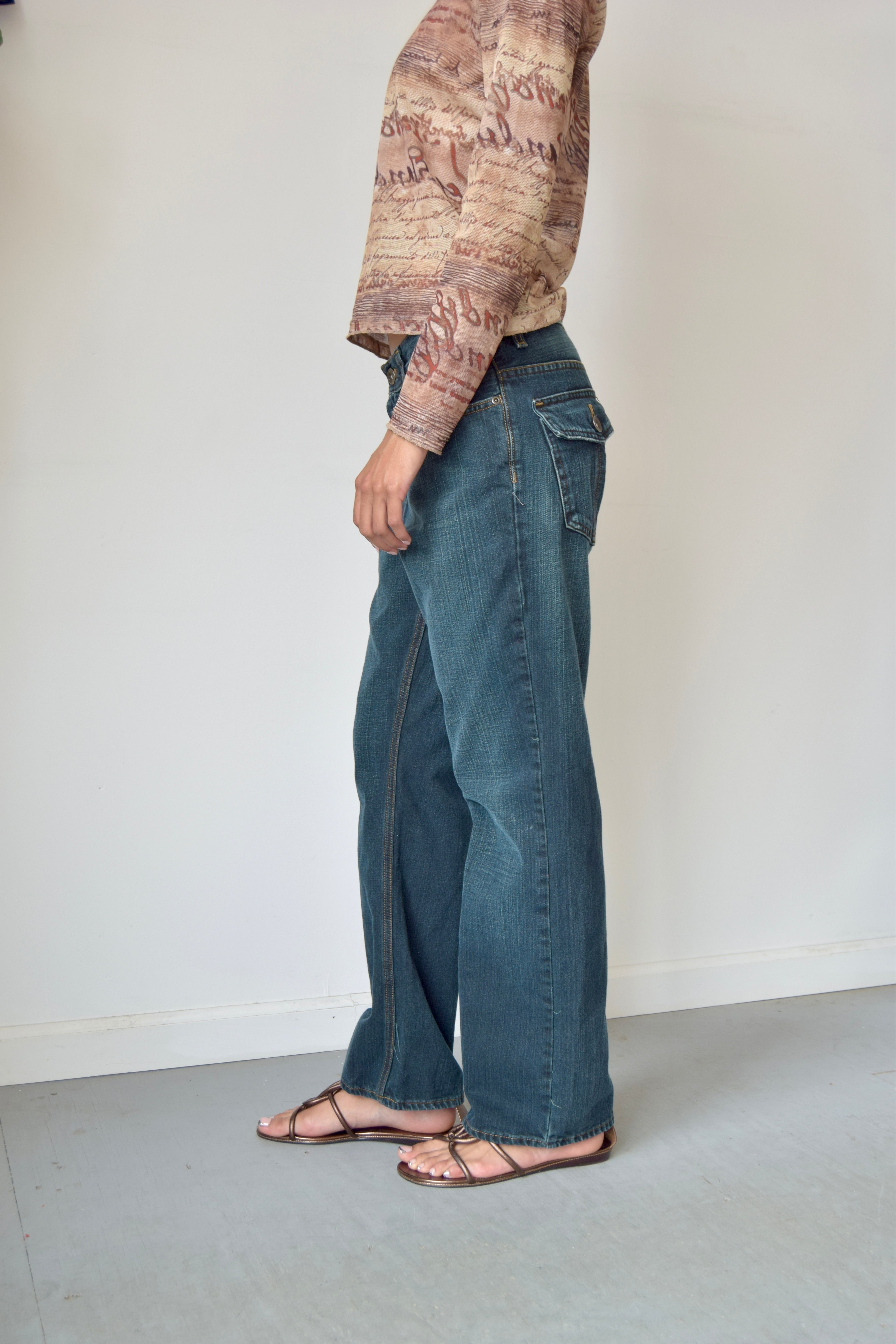 AXIST DARK WASH DENIM STRAIGHT LEG JEANS