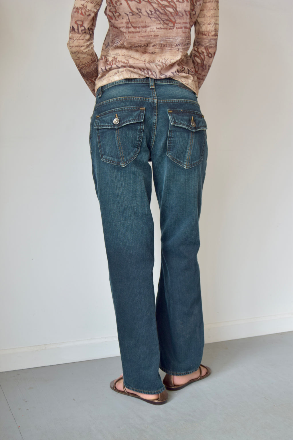 AXIST DARK WASH DENIM STRAIGHT LEG JEANS