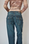 AXIST DARK WASH DENIM STRAIGHT LEG JEANS