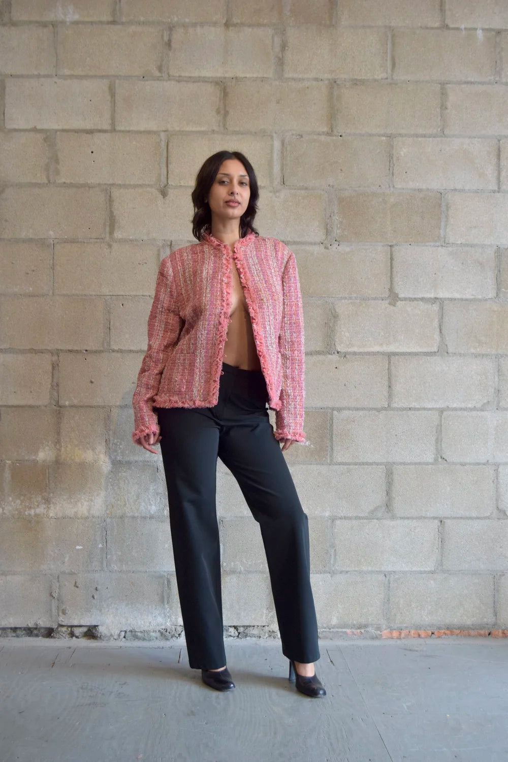 APOSTROPHE PINK TWILL 2000S BLAZER