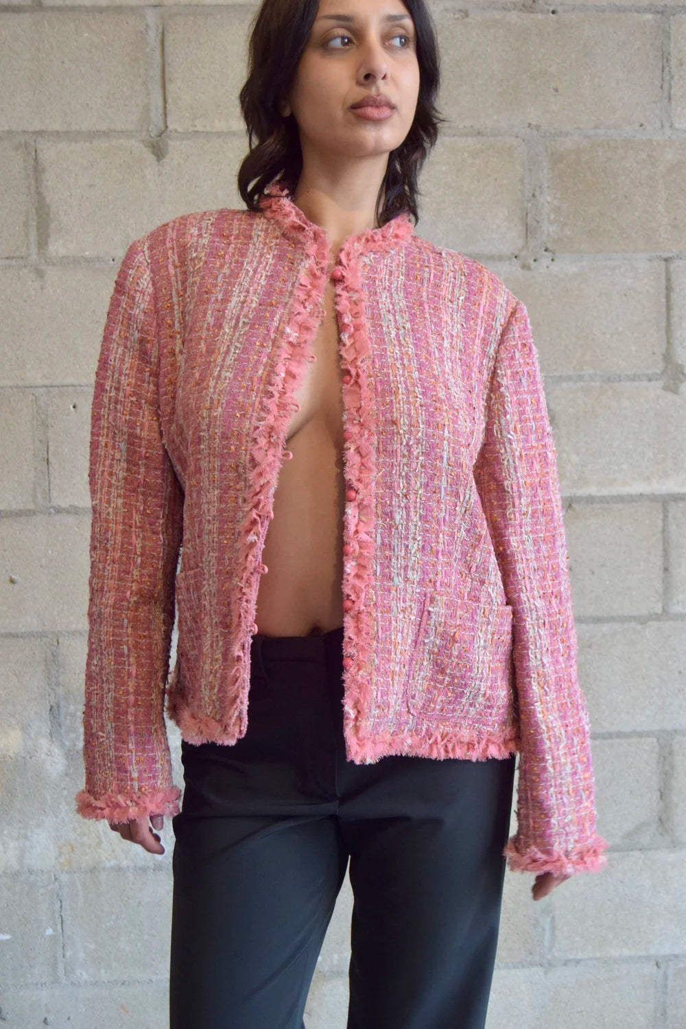 APOSTROPHE PINK TWILL 2000S BLAZER