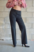 JIL SANDER BLACK SLACKS WITH COLLAR WASIT