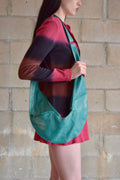 SASH EGYPT COLLECTION TEAL LEATHER CROSSBODY POUCH