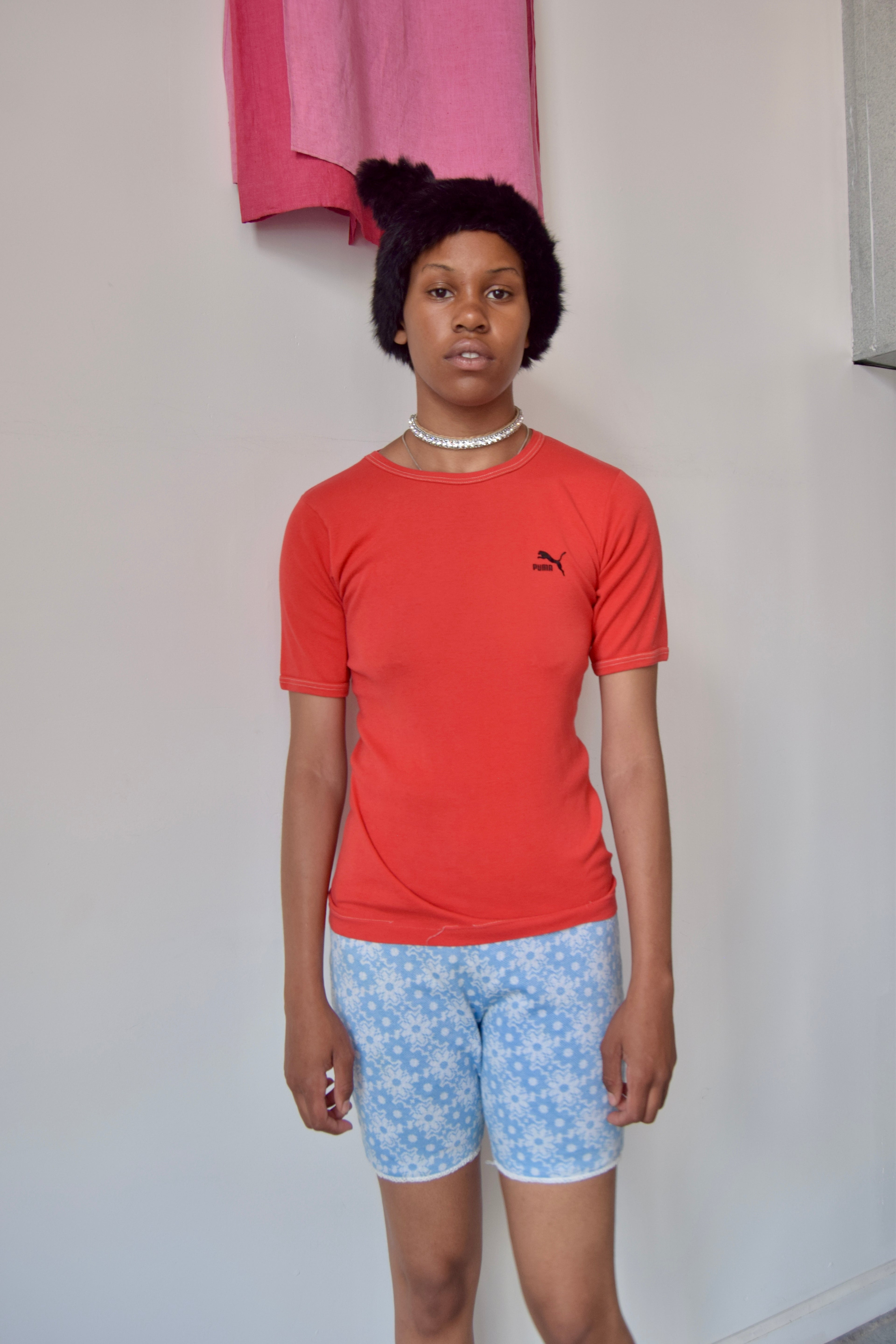 TRACY TEES BLUE FLORAL COTTON SHORTS
