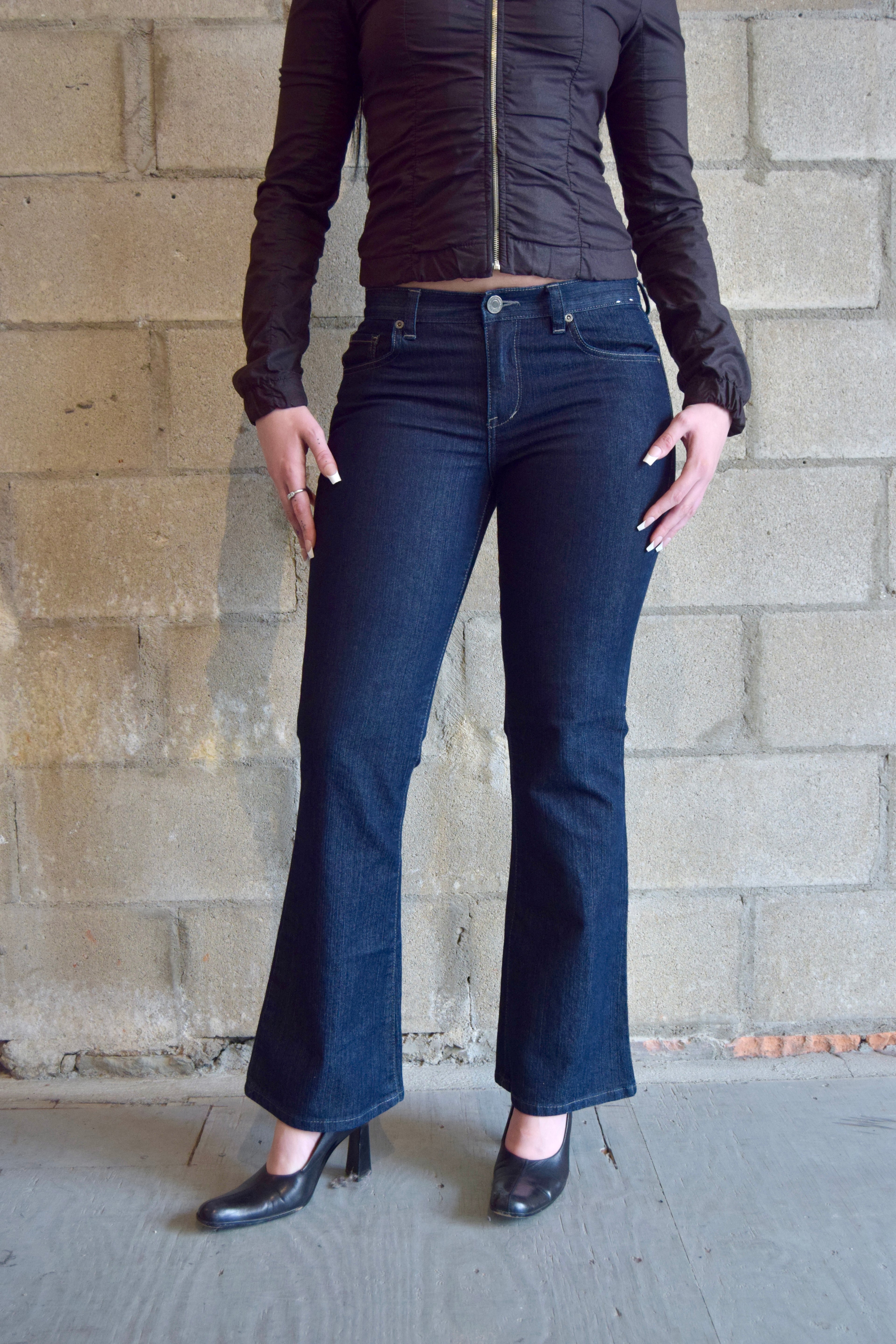 CALVIN KLEIN DARK WASH BOOT CUT JEANS