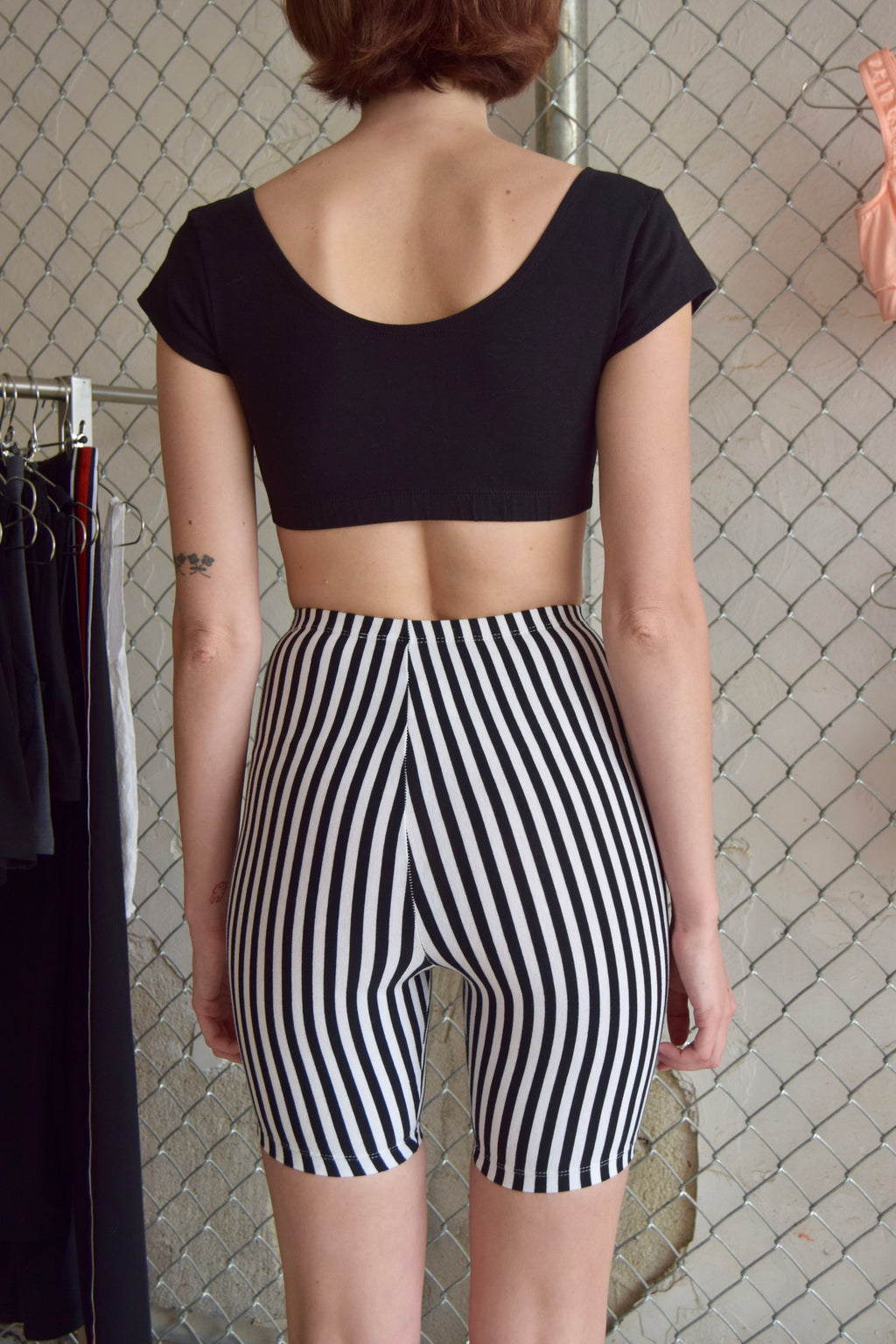 CARUSHKA BLACK COTTON CROPPED T SHIRT BRA