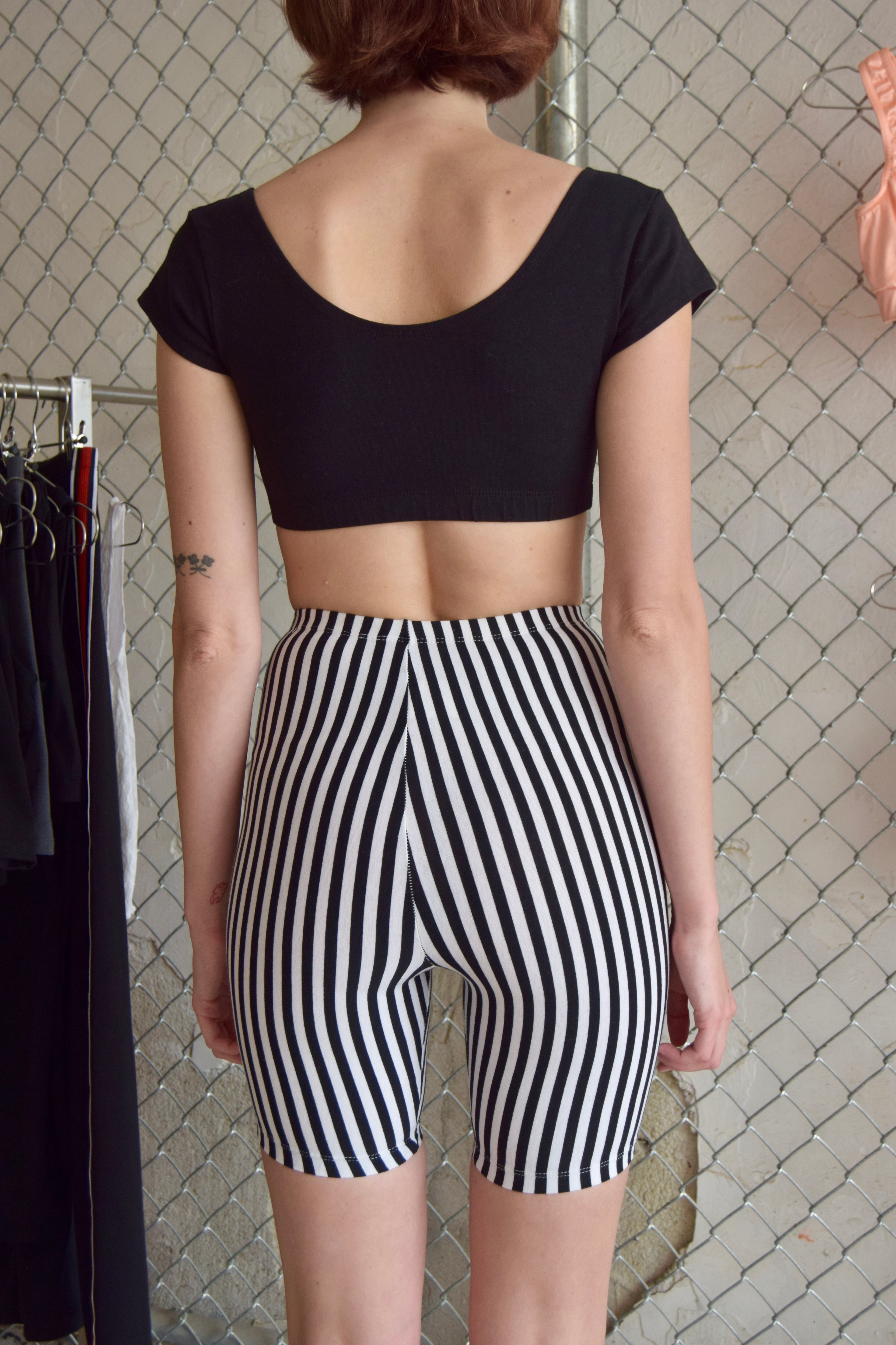 CARUSHKA BLACK COTTON CROPPED T SHIRT BRA
