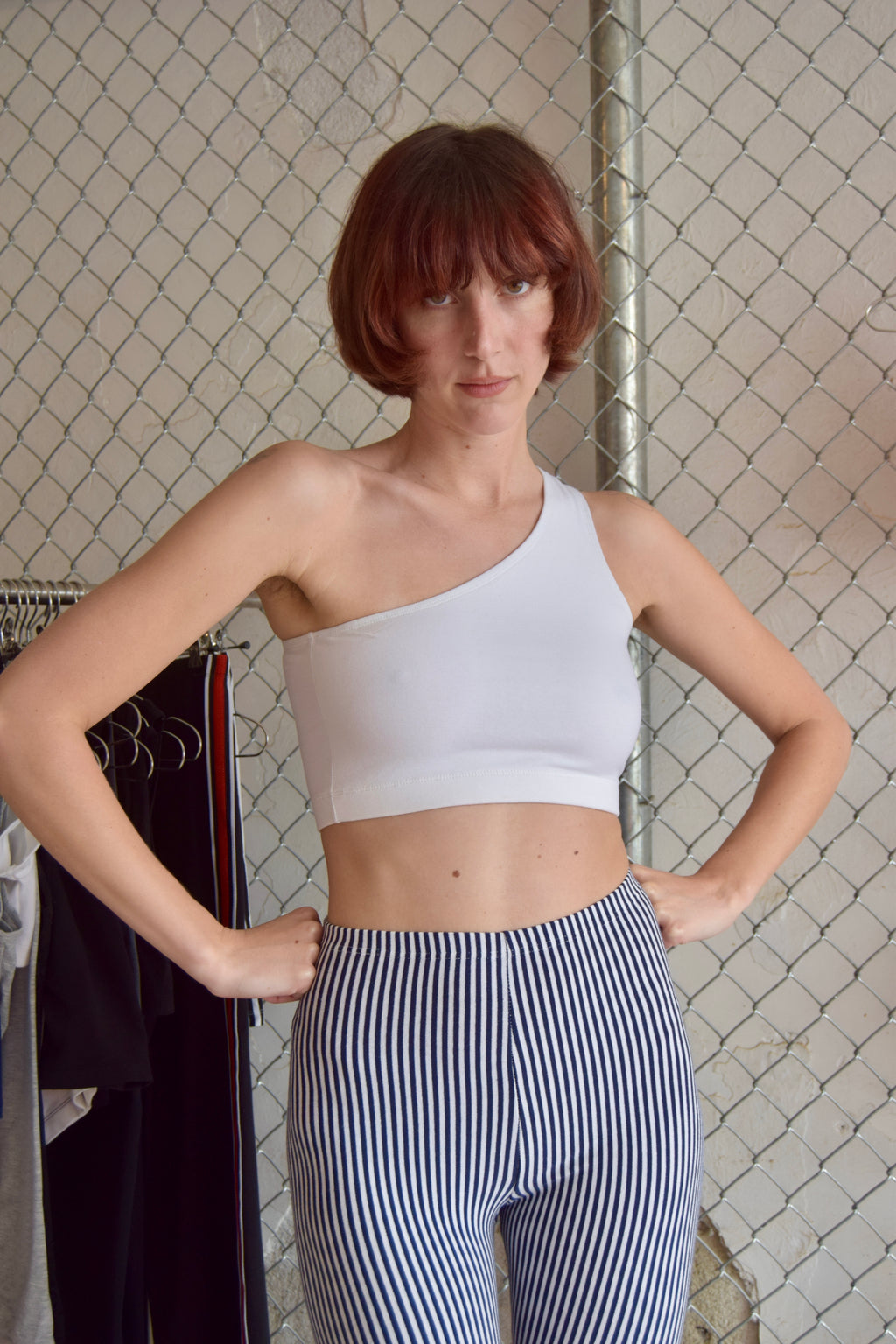 MAX MODO WHITE COTTON ONE STRAP BRA