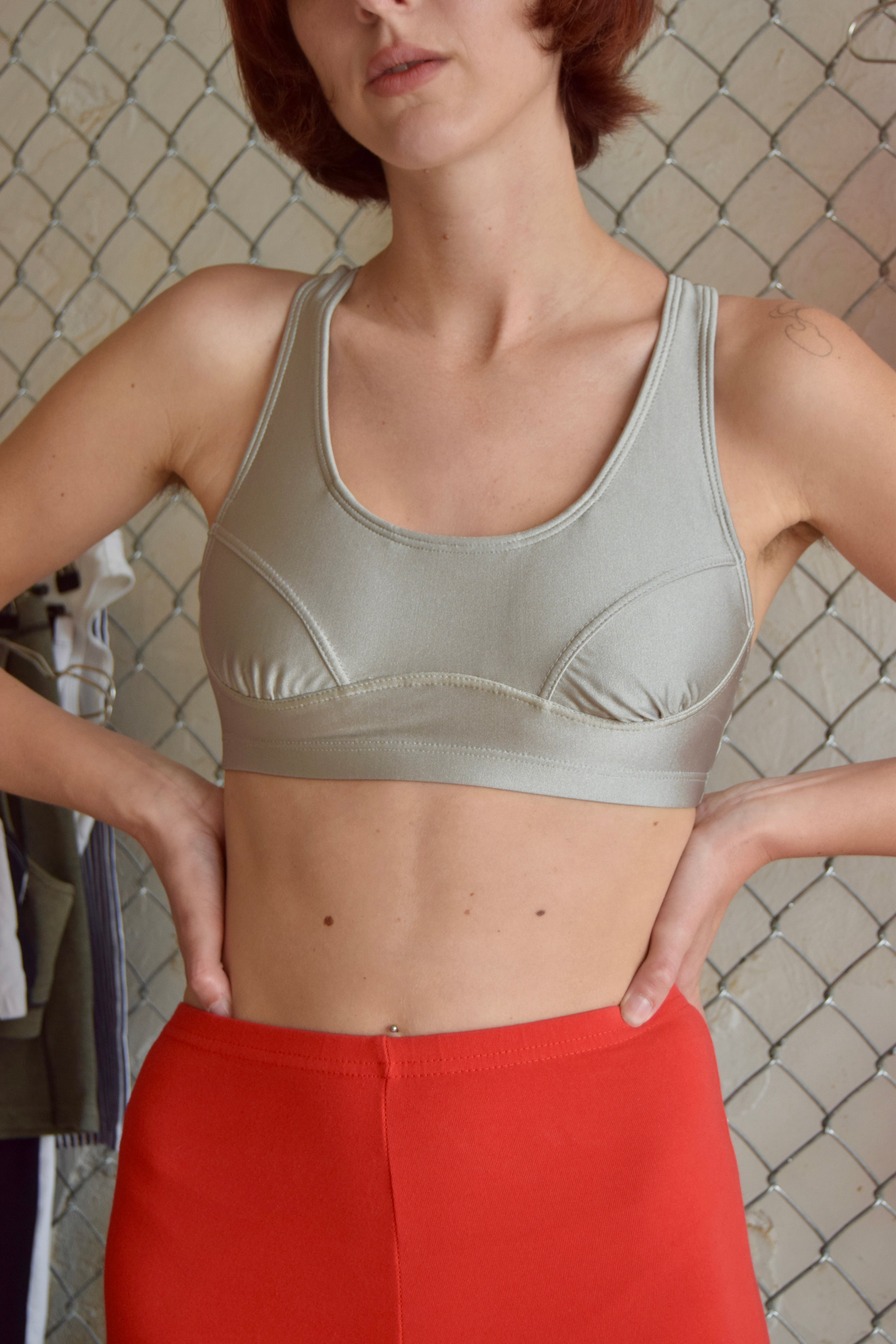 MARIKA SILVER RACERBACK BRA