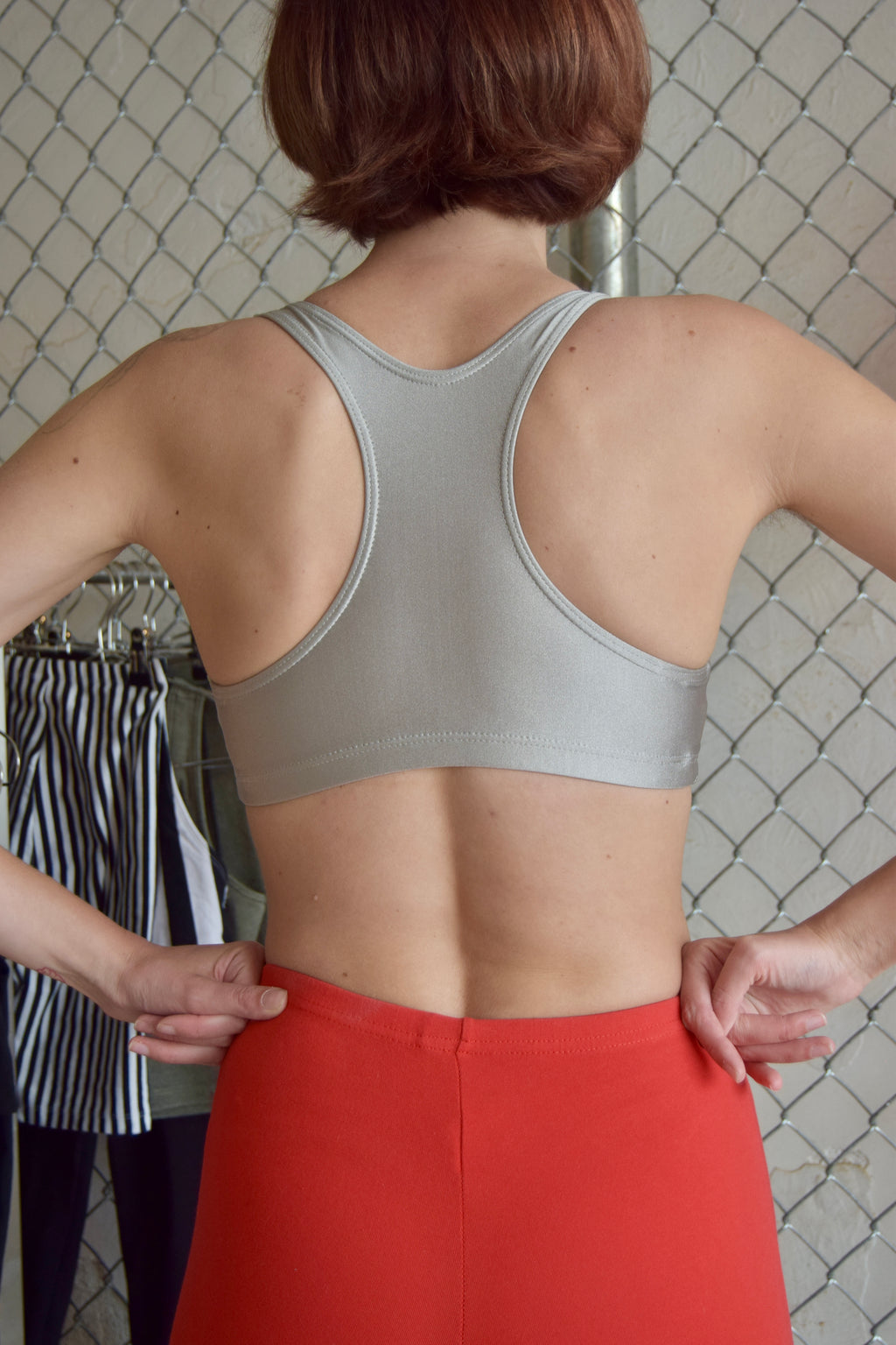 MARIKA SILVER RACERBACK BRA