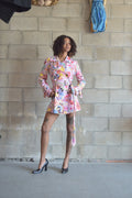 FIORUCCI PINK ANGEL PRINT TRENCH COAT