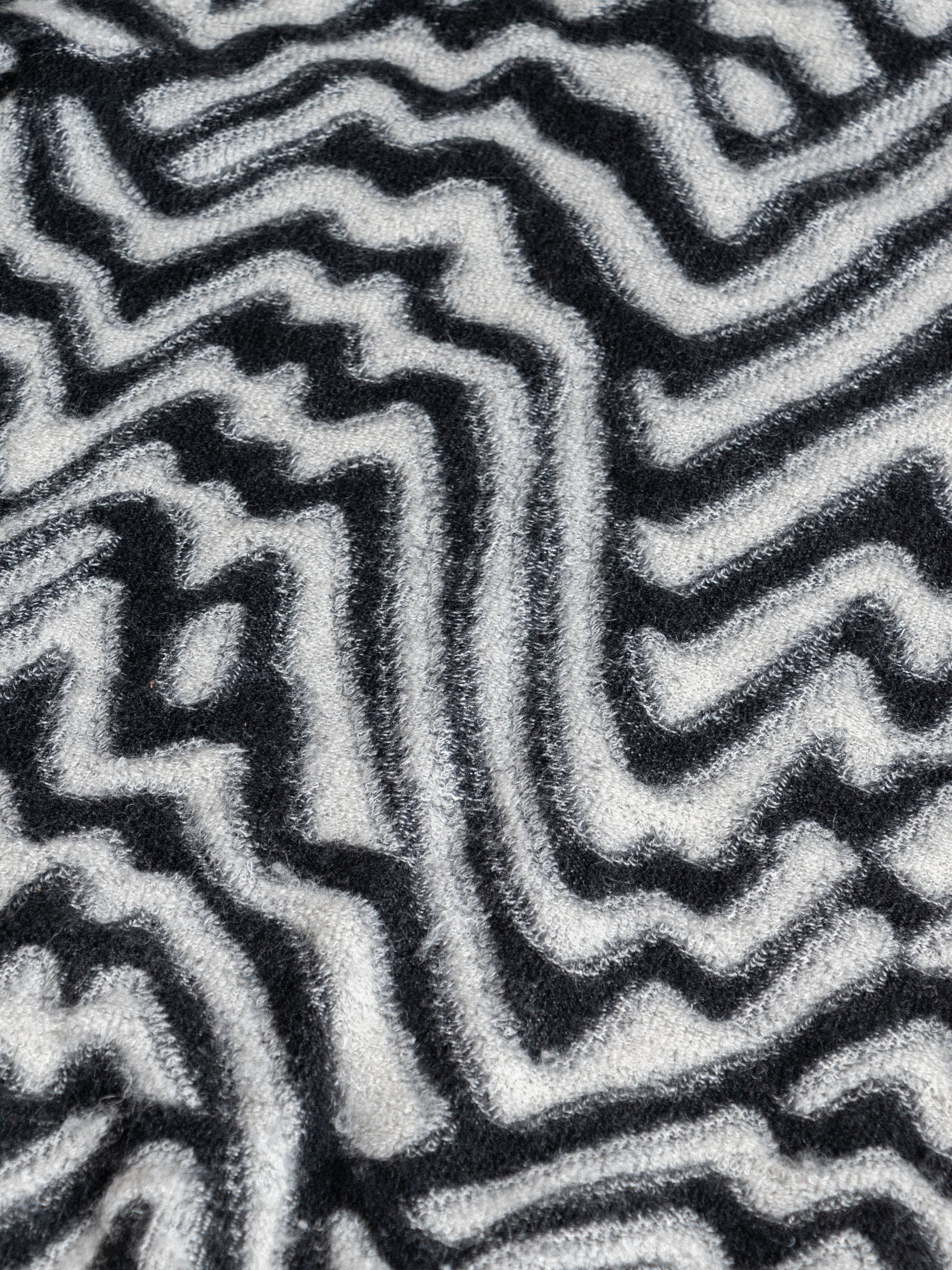 MISSONI VINTAGE BLACK AND WHITE PATTERNED CARDIGAN