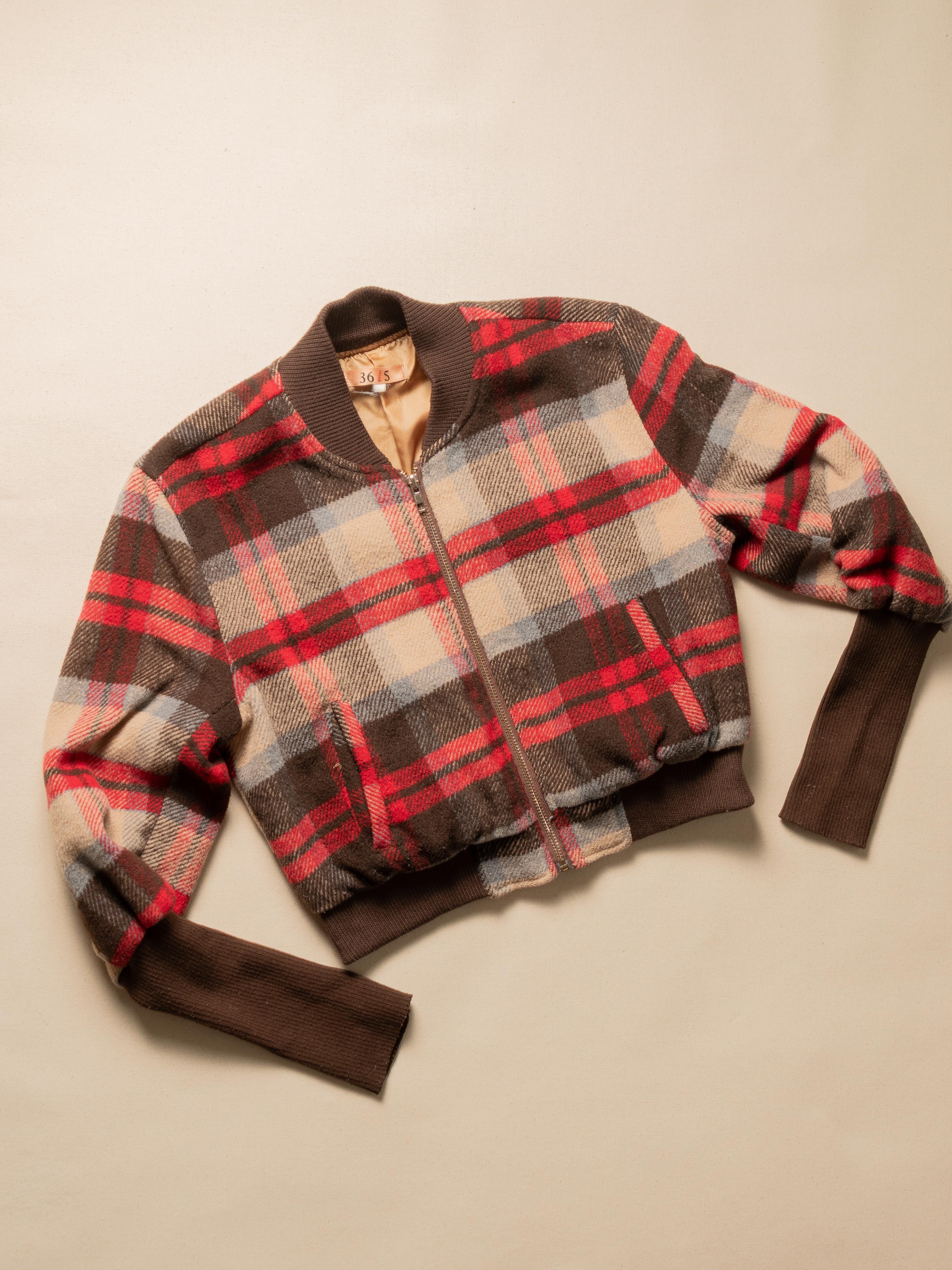 36 POINT 5 MULTICOLOR PLAID PUFFER