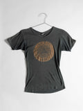 DIAMOND DUST GREY WASHED GOLD MERCEDES BENZ LOGO TEE
