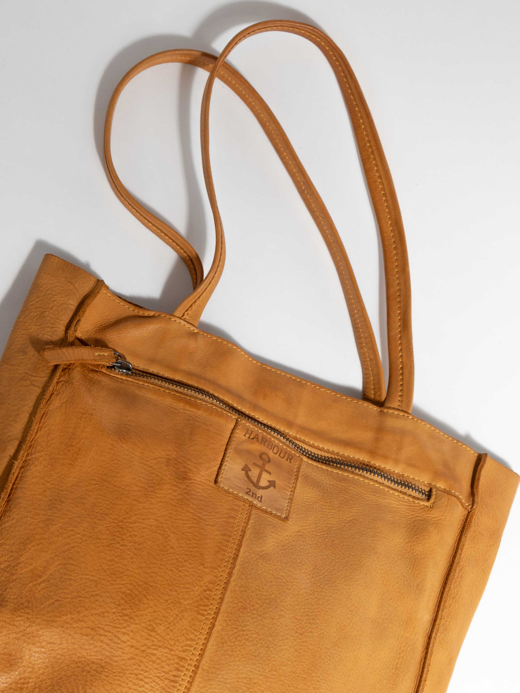 HARBOUR MUSTARD YELLOW LEATHER TOTE