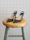 MANOLO BLAHNIK  CLASSIC BLACK SLING BACK PUMPS