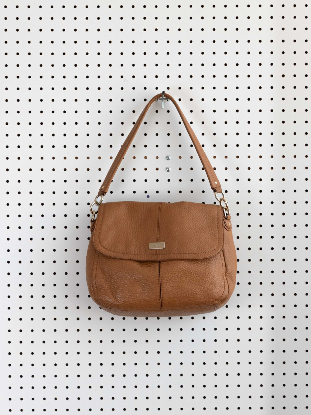 COLE HAAN BROWN LEATHER FOLD OVER TOTE