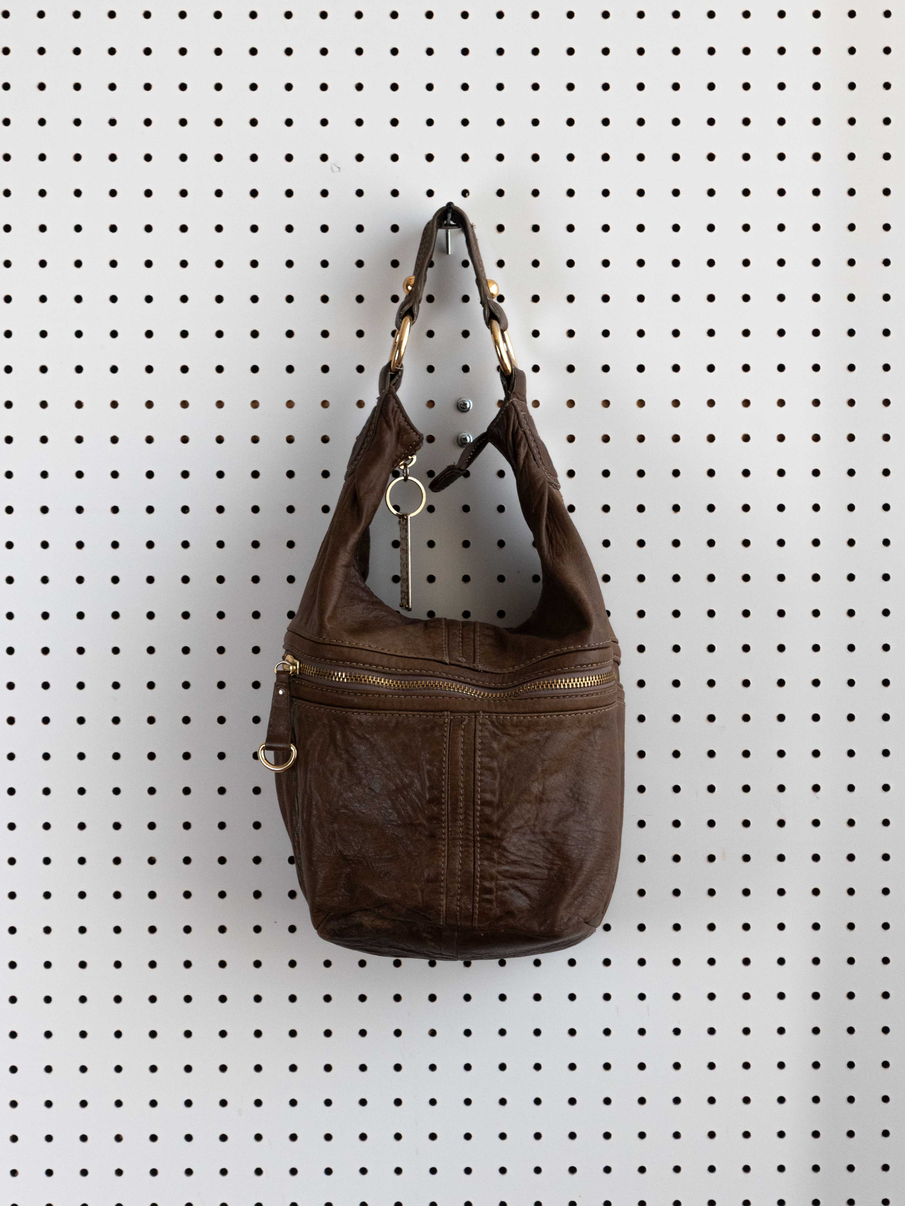 STEVEN BY STEVE MADDEN BROWN LEATHER TOTE