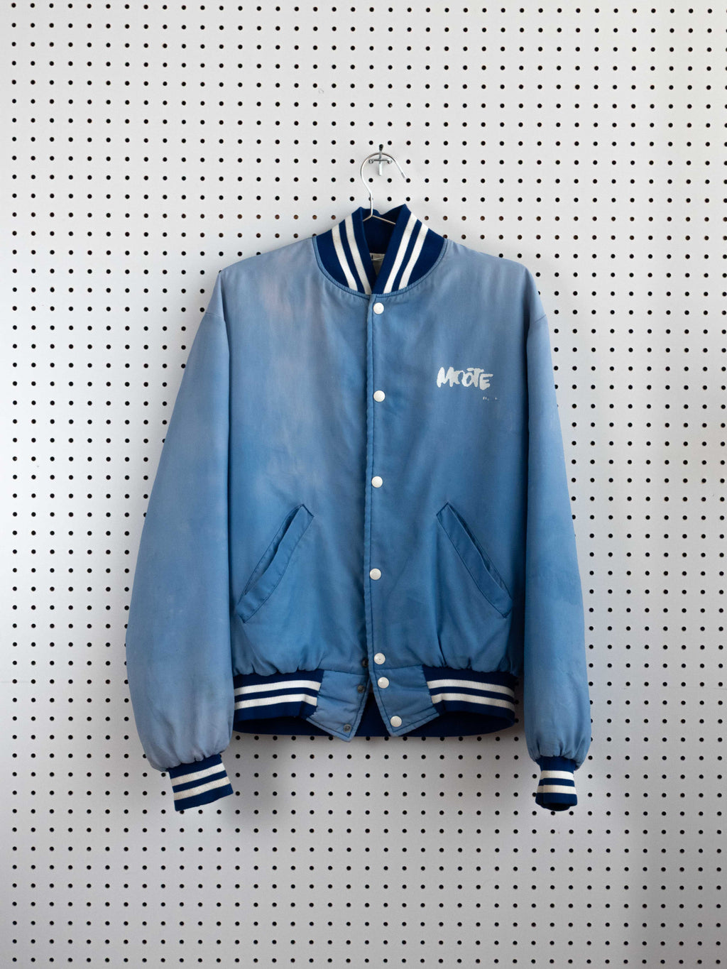 CLASSIC BABY BLUE WASHED BOMBER JACKET