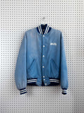 CLASSIC BABY BLUE WASHED BOMBER JACKET