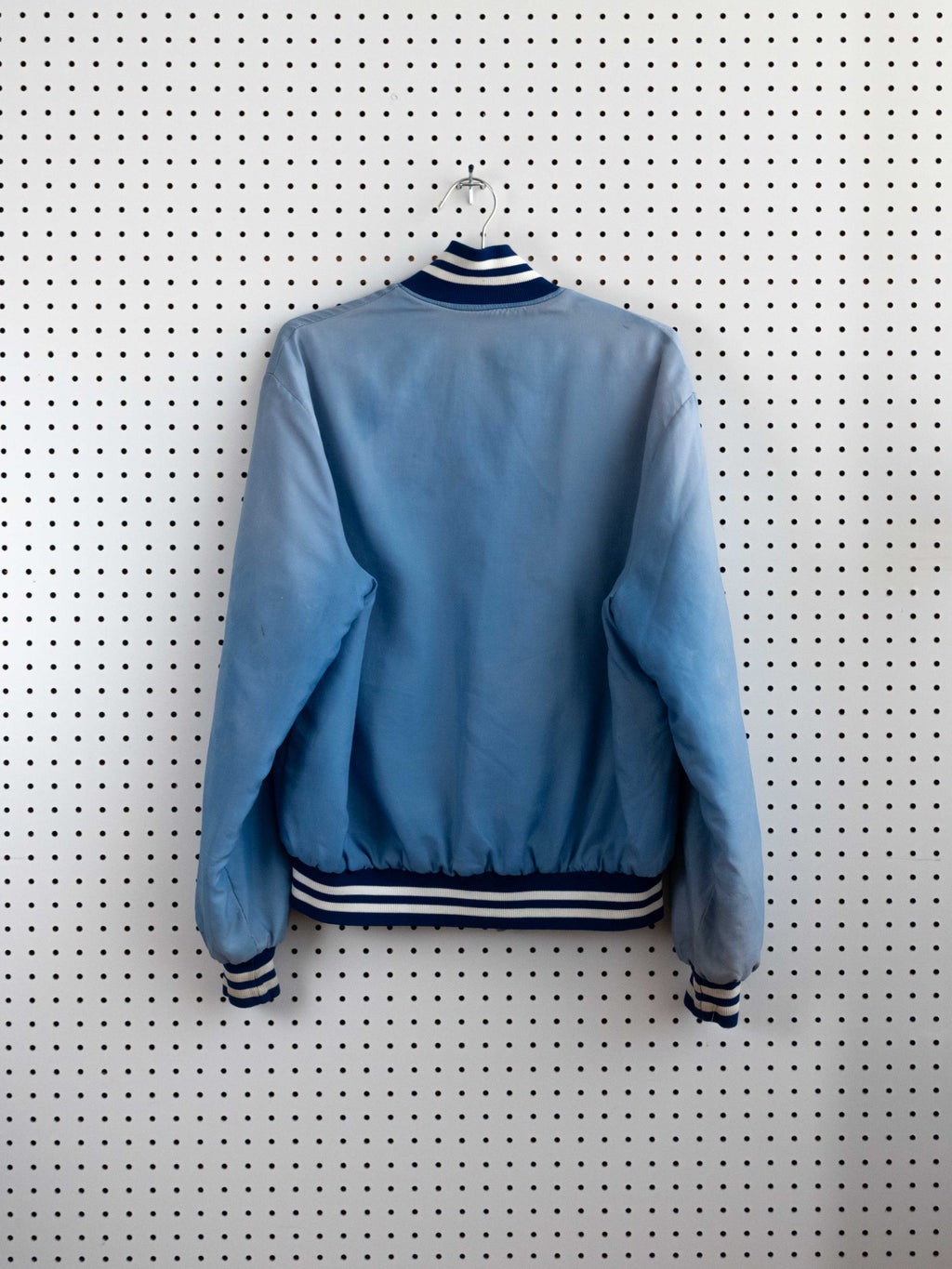 CLASSIC BABY BLUE WASHED BOMBER JACKET