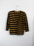 MY ADONE MUSTARD YELLOW & BLACK STRIPED CARDIGAN