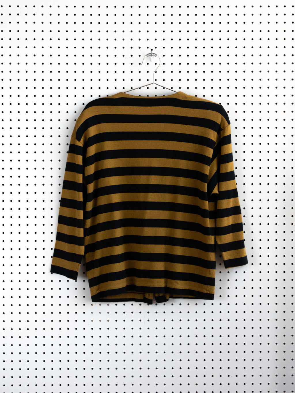 MY ADONE MUSTARD YELLOW & BLACK STRIPED CARDIGAN