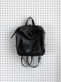 LUCKY BRAND BLACK BACKPACK WITH SILVER HARDWARE