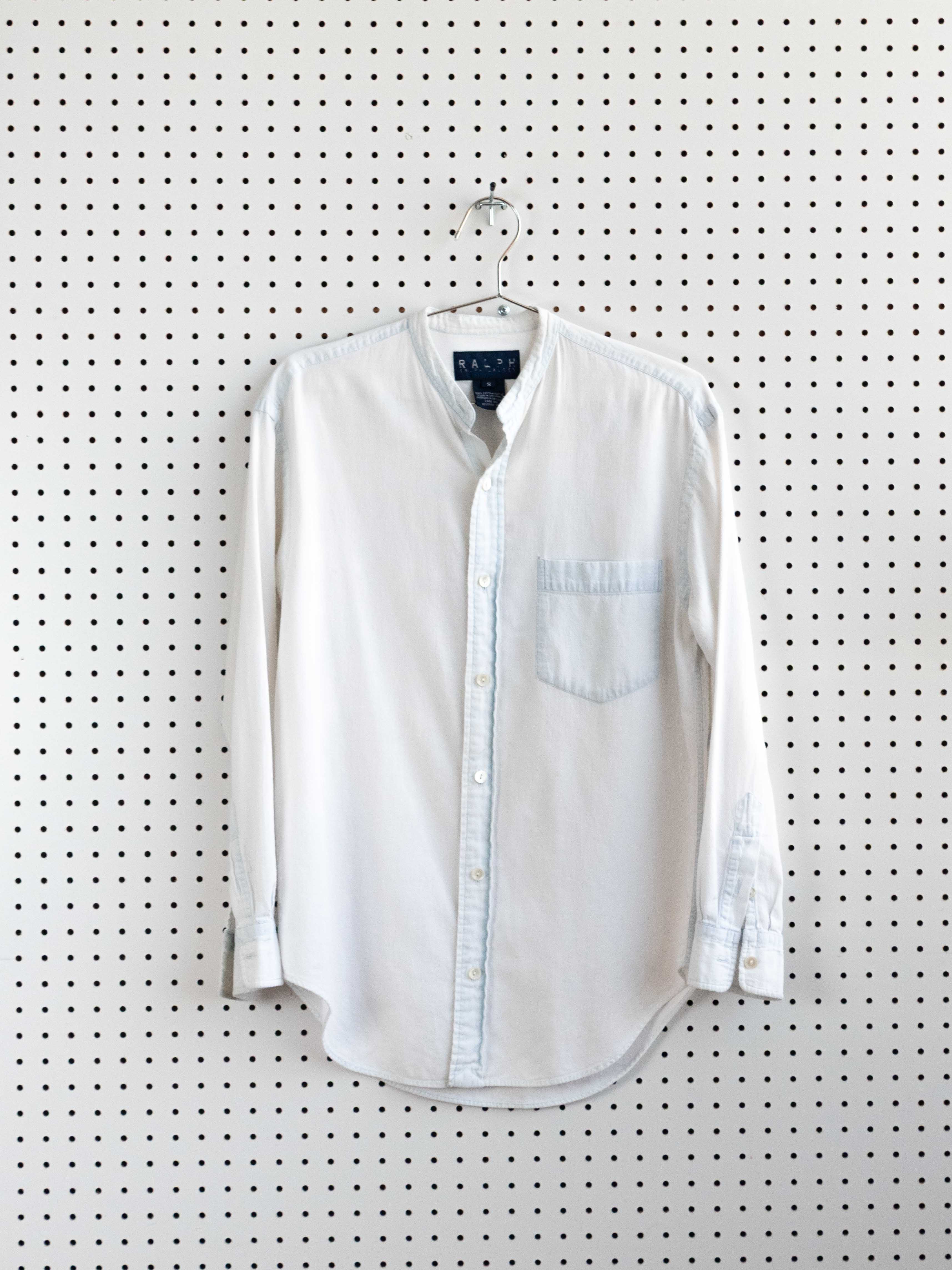 RALPH LAUREN LIGHT BLUE WASHED COTTON BUTTON DOWN